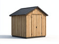 Casetta da giardino - legno-metallo - 258x196x238 cm - marrone chiaro-grigio scuro-nero - naturale moderno