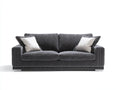 Divano a due posti - tessuto-metallo - 171x87x79 cm - grigio scuro - moderno