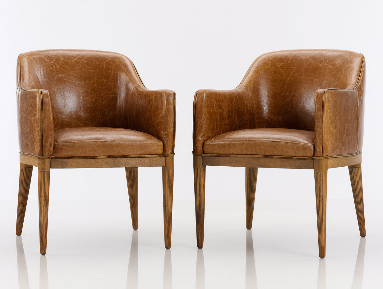 Poltrone-pelle sintetica-legno-150x73x86 cm-marrone miele-design elegante